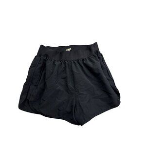 YYV Black Running Shorts Size S Elastic Waist Zipper Pockets